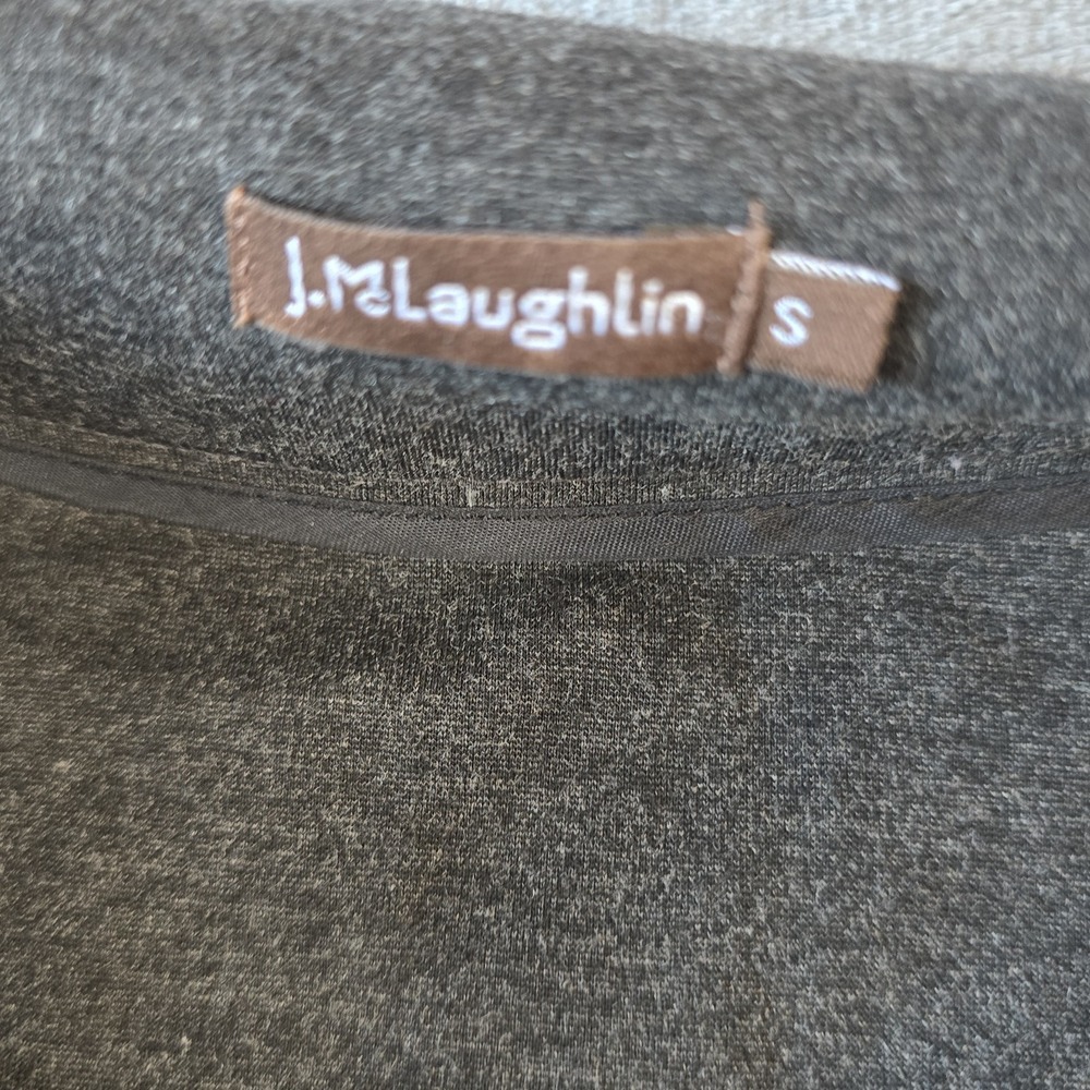 J McLaughlin 1/4 Zip Pullover Size Small Gray Preppy Athletic Country Club Golf - Picture 4 of 13